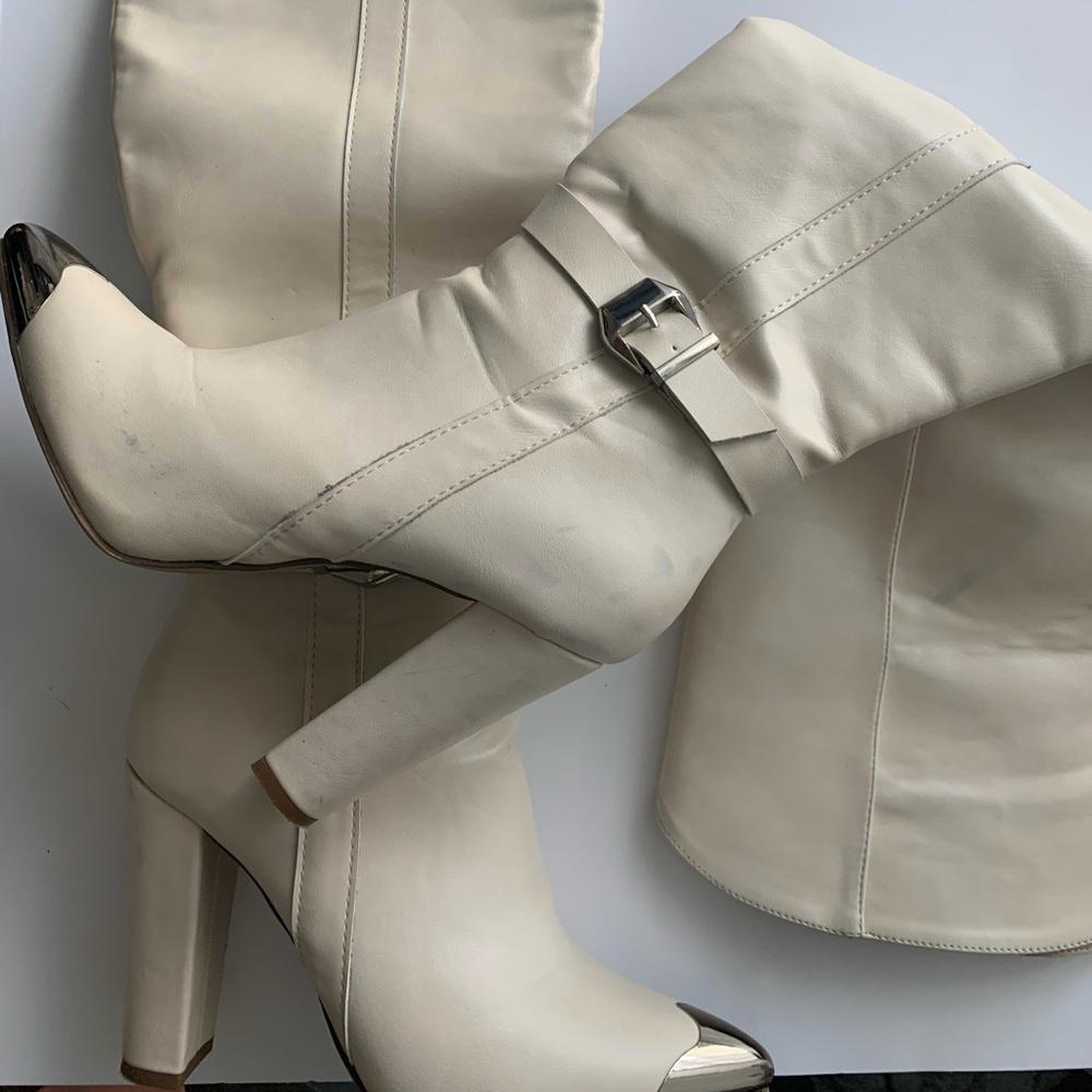 Cream color knee boot!